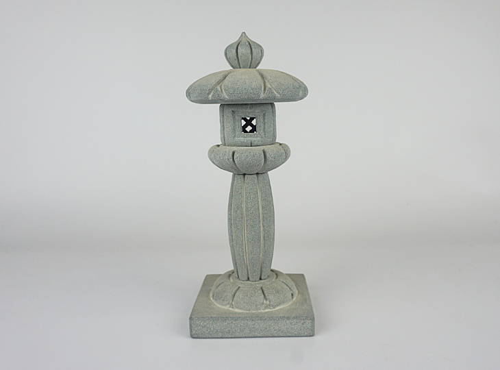 Maru Edo Gata Ishidōrō, Granite Miniature Lantern - YO23020014