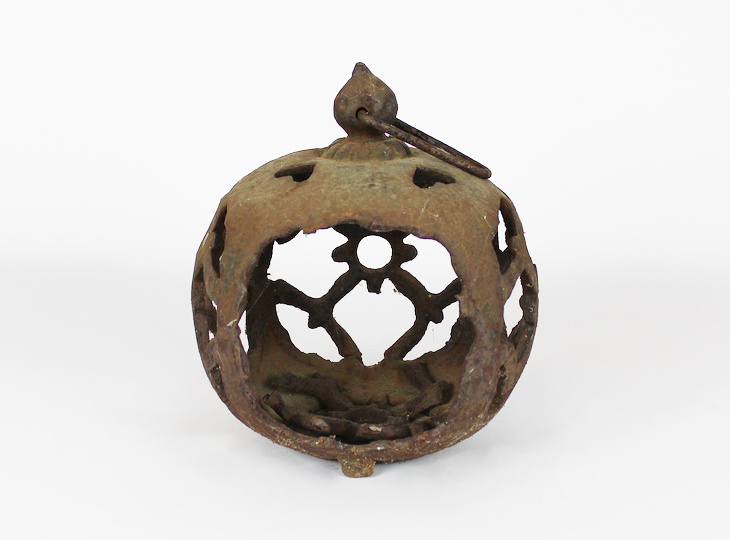 Marugata Tsuridoro, Japanese Antique Metal Lantern - YO23010228