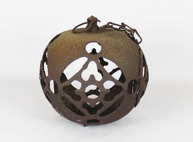 Marugata Tsuridoro, Japanese Antique Metal Lantern - YO23010229