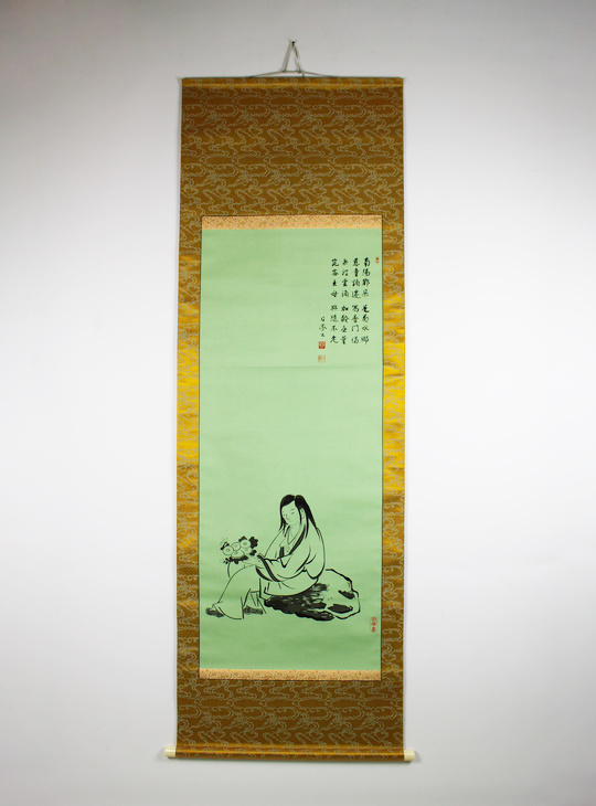 Murasaki Shikibu Kakejiku, Authentic Japanese Scroll - YO23010357