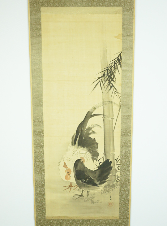 Niwatori Kakejiku, Authentic Japanese Scroll - YO23010213