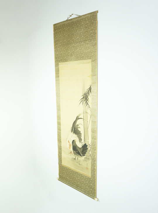 Niwatori Kakejiku, Authentic Japanese Scroll - YO23010213