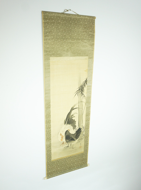 Niwatori Kakejiku, Authentic Japanese Scroll - YO23010213