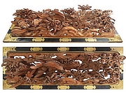 Buy Ranma Suzaku, Antique Japanese Wood Carving Panel for sale - YO23010131
