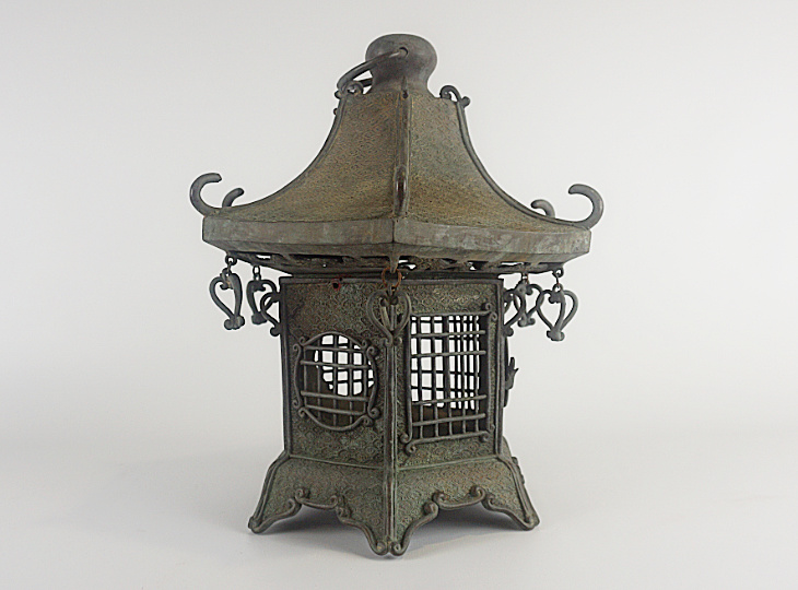 Ryūgū Tsuridōrō, Japanese Antique Metal Lantern - YO23010044