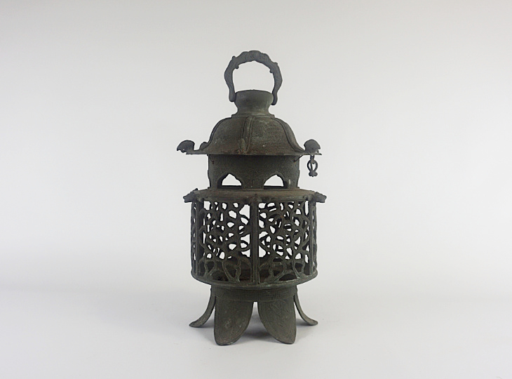 Ryūmai Tsuridōrō, Japanese Antique Metal Lantern - YO23010039