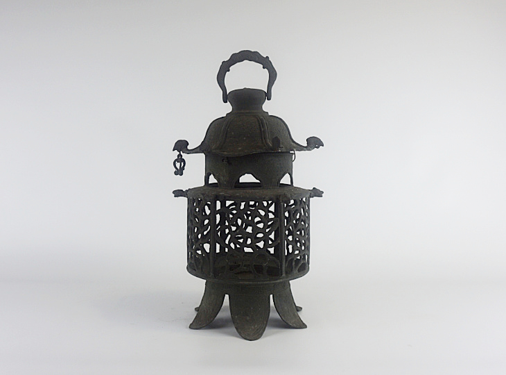 Ryumai Tsuridoro, Japanese Antique Metal Lantern - YO23010039