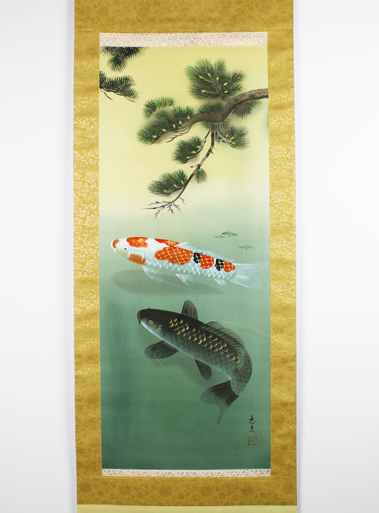 Koi Kakejiku, Authentieke Japanse Scroll - YO23010348