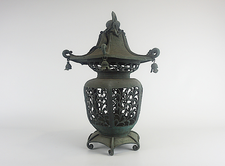 Ryū Tsuridōrō, Japanse Antieke Metalen Lantaarn - YO23010049
