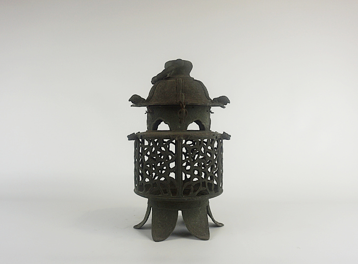 Ryūmai Tsuridōrō, Japanse Antieke Metalen Lantaarn - YO23010039