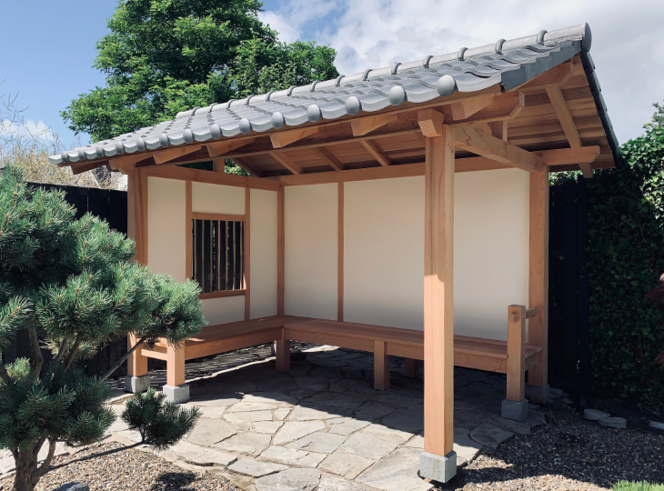 Edo Himo Tsuki, Japanese Ceramic Roof Tile Ridge End - YO30010008