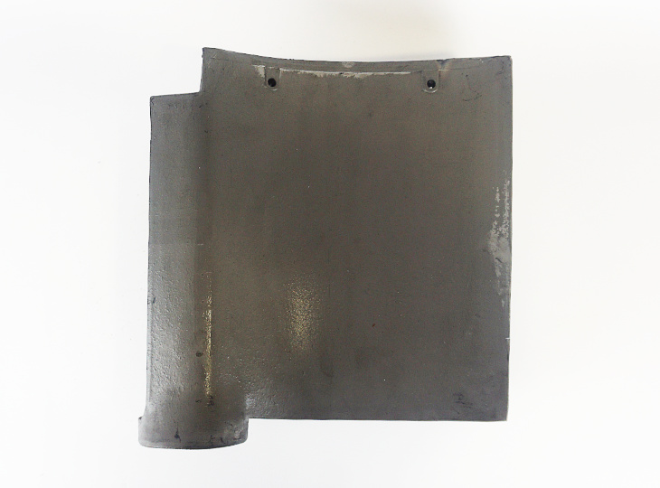 Sode Kyohana Right, Japanese Ceramic Roof Tile Eave Corner Right - YO30010013