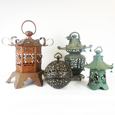 Antique Japanese Metal Lanterns For Sale