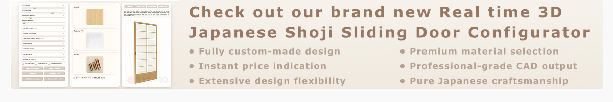 Check out our Japanese Shoji Sliding Door Configurator Check out our Japanese Shoji Sliding Door Configurator