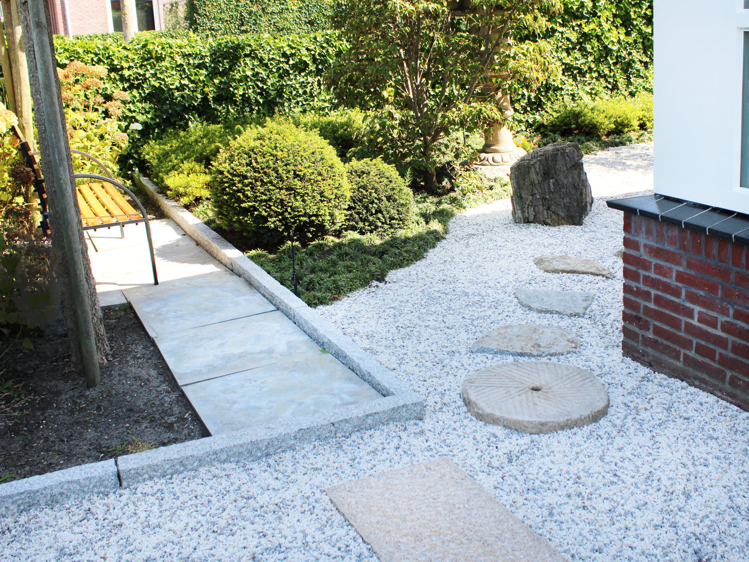 Traditionele Stapstenen in een Japanse Tuin
