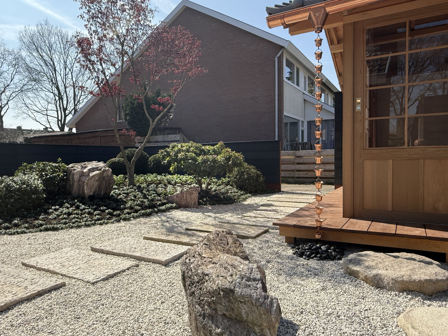 Japanese rocks and stones in a Roji tea garden