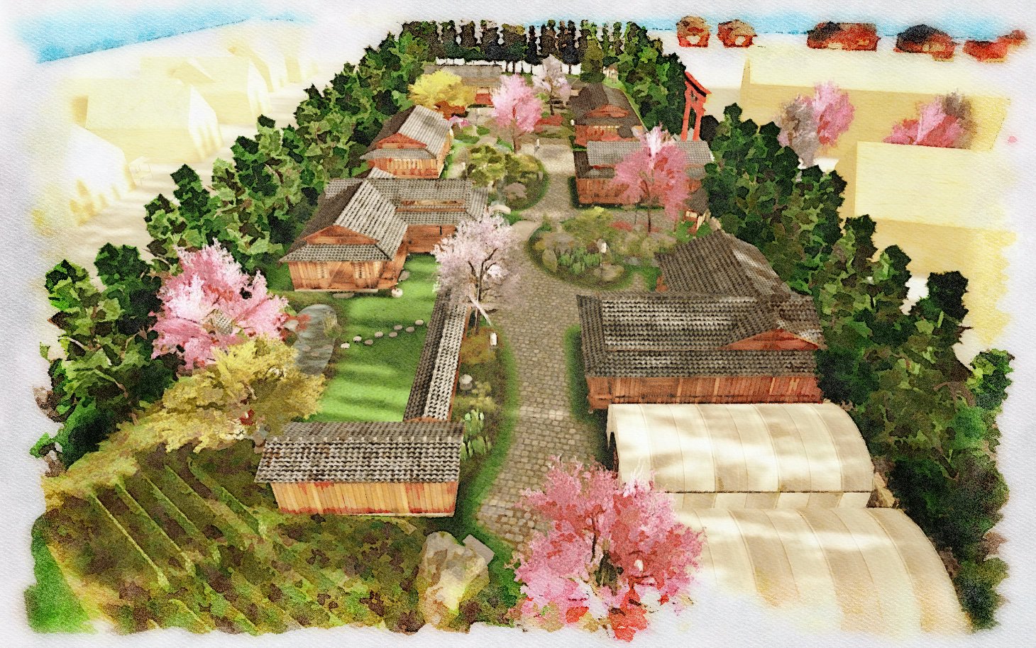 Japanese Theme Park Sakura Shima Design
