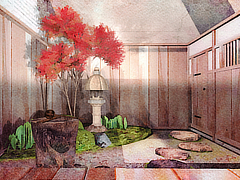Ontwerp voor een Japanse tuin voor een Michelin restaurant in Rotterdam