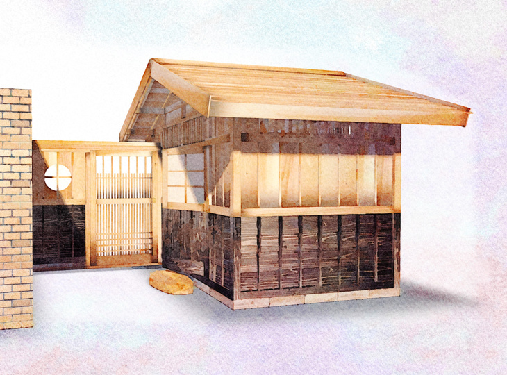 Japans Tuinontwerp Traditioneel Huisje Architectuur